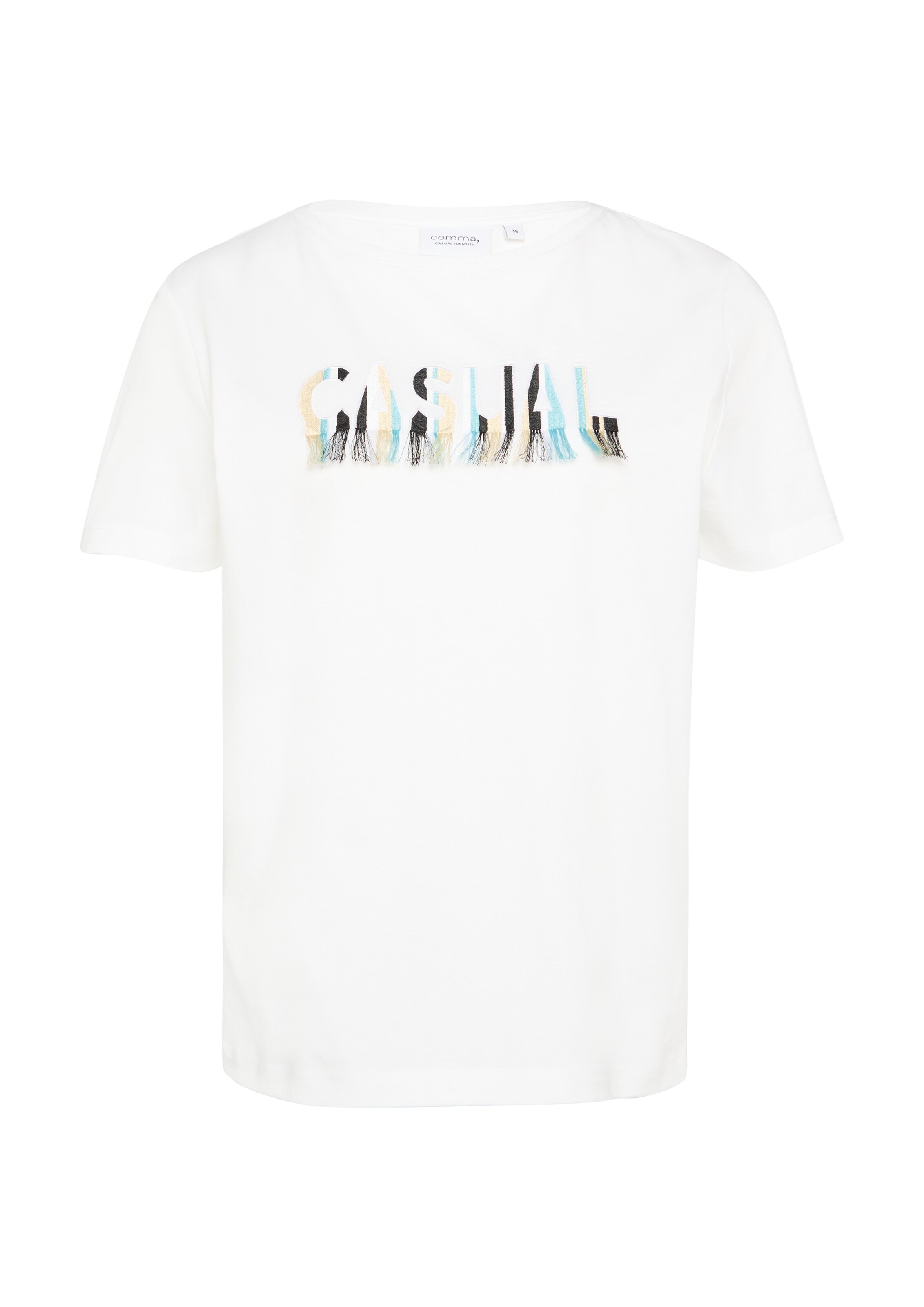 T-shirt comma casual identity en blanc : devant