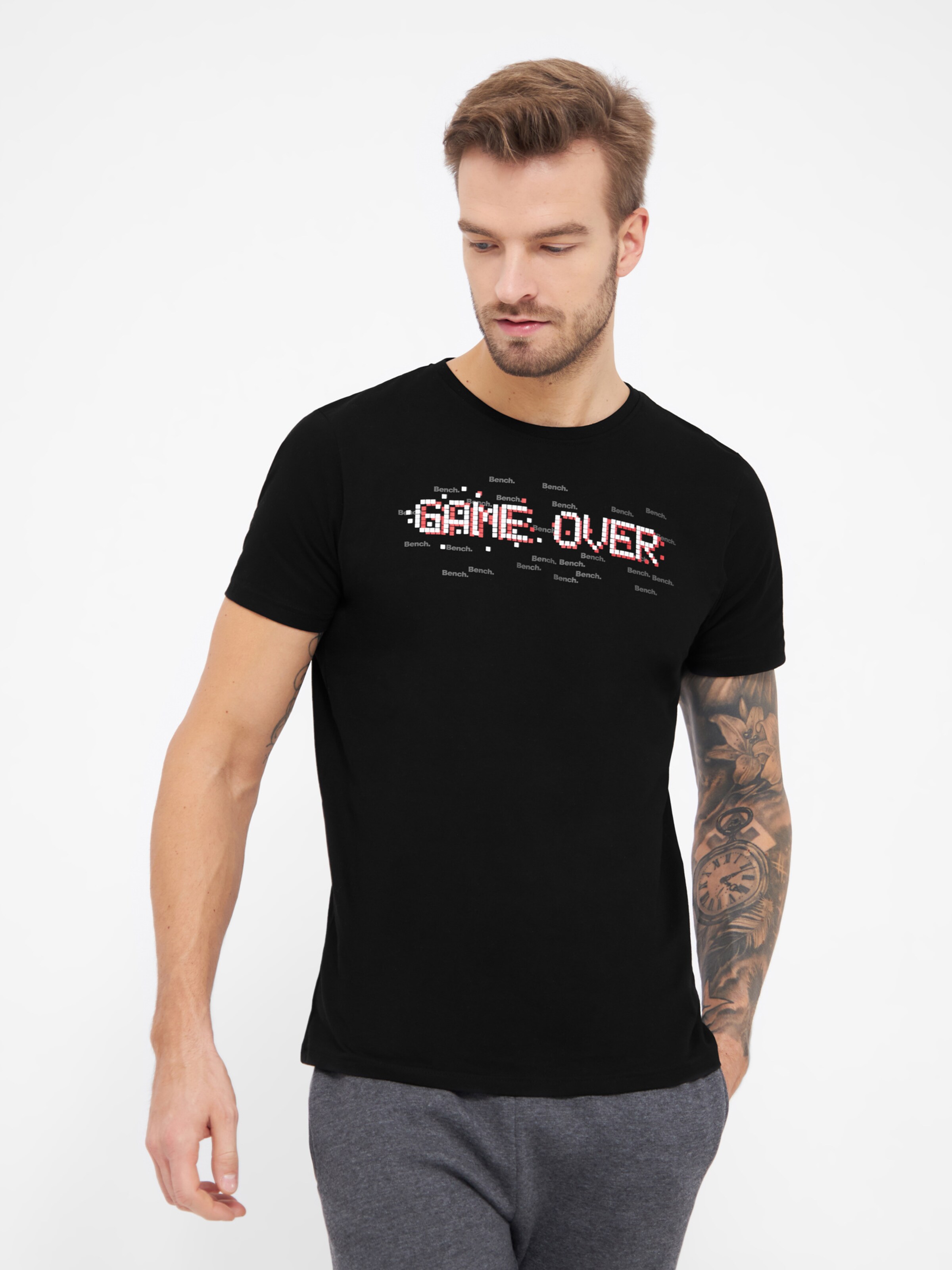 Männer Shirts BENCH Shirt 'Glitch' in Schwarz - TY68841