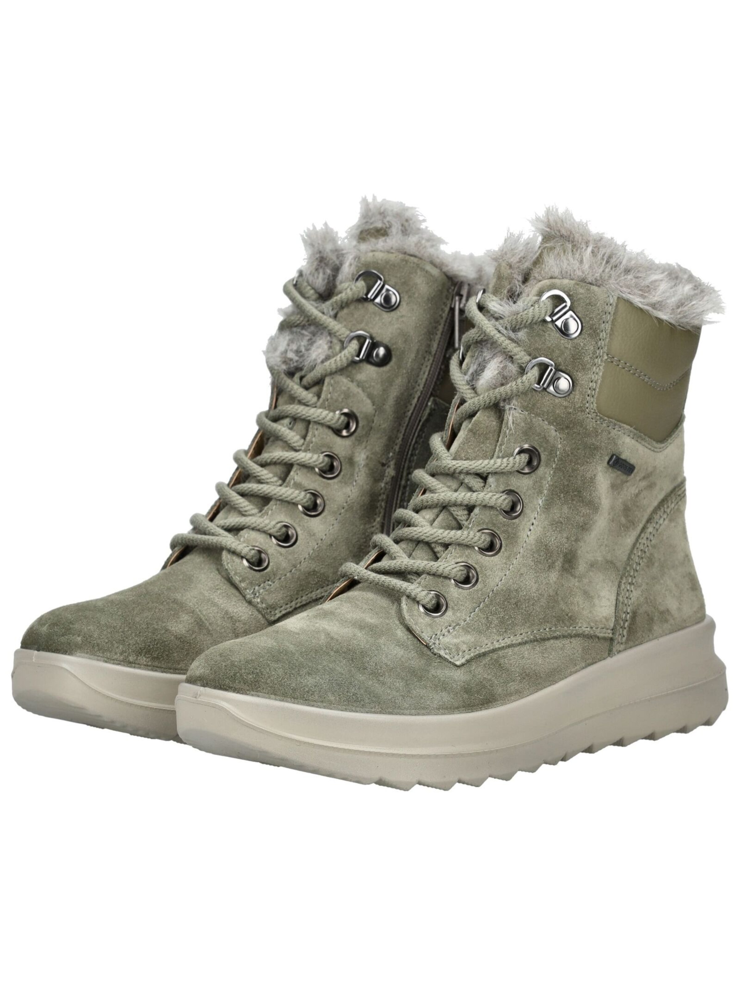 Legero Lace-Up Ankle Boots in Green