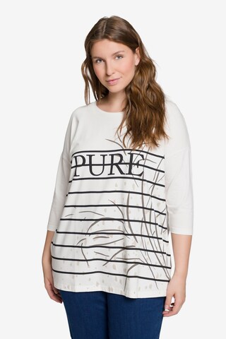 T-shirt oversize Ulla Popken en blanc : devant