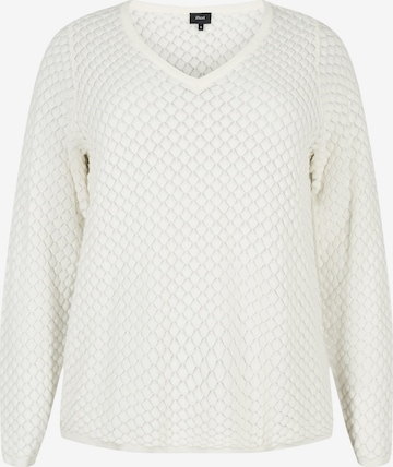 Zizzi Pullover 'Melsa' i hvid: forside