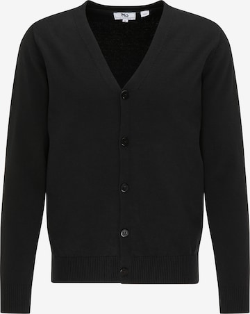 Mo ESSENTIALS Knit Cardigan in Black: front