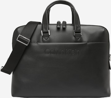 Calvin Klein - Mala de portátil em preto: frente
