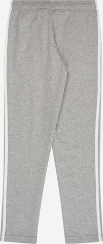 ADIDAS SPORTSWEAR Tapered Workout Pants 'Essentials 3-Stripes' in Grey