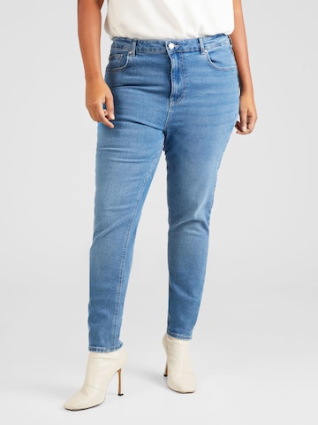 ONLY Carmakoma Slimfit Jeans 'LUNA' in Blauw: voorkant