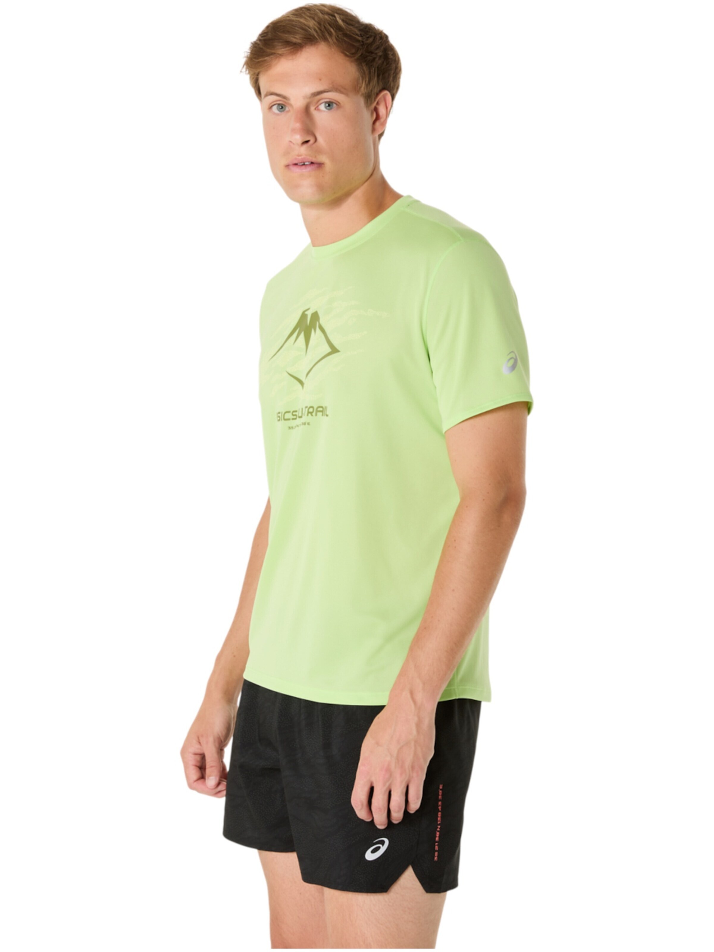ASICS Shirt 'ASICS Fujitrail Logo SS Top' in Groen