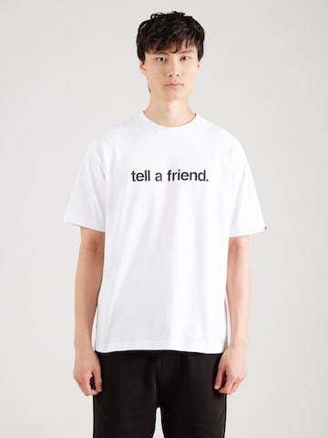 T-Shirt 'Tell A Friend' VANS en blanc : devant