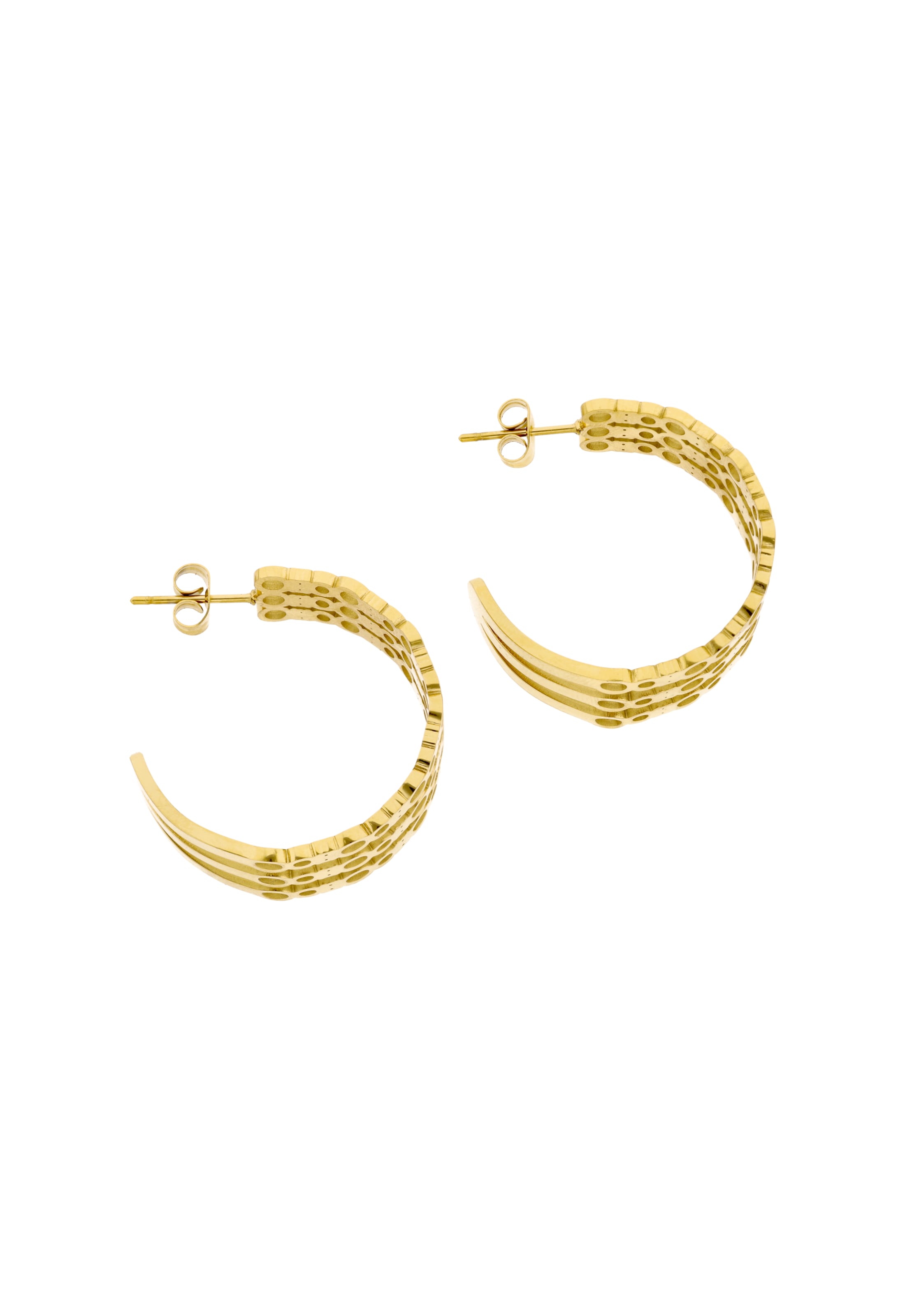IZIA - Pendientes en oro: frente