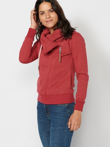 KOROSHI Sweatjacke in Rot