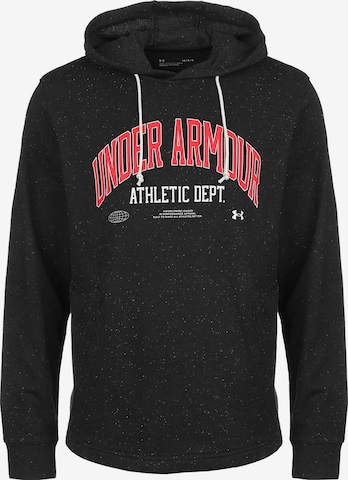 UNDER ARMOUR Sportsweatshirt in Zwart: voorkant