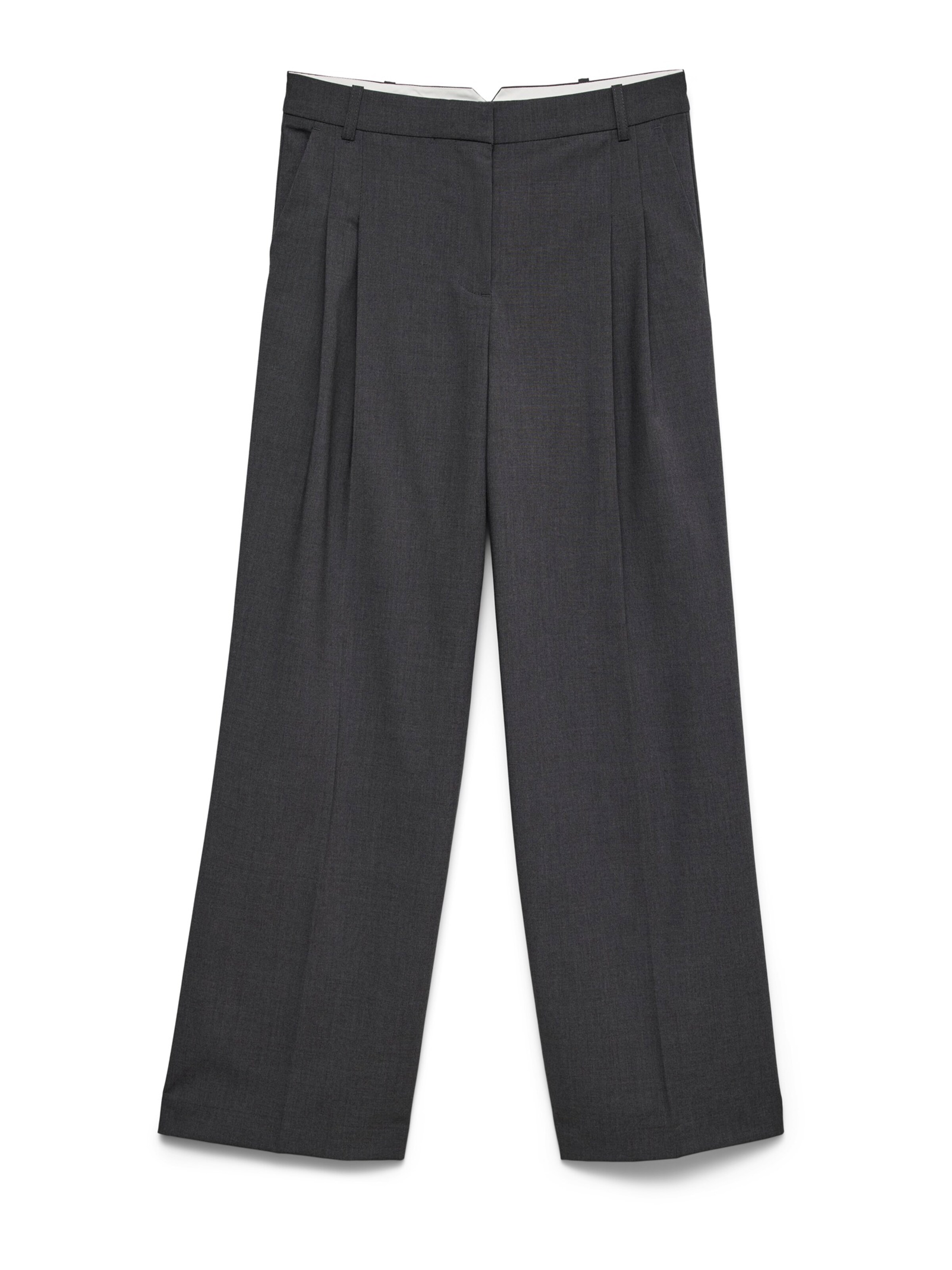 Vero Moda Tall Wide Leg Laskoshousut 'VMDEMIA' värissä harmaa: etupuoli