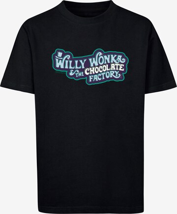 ABSOLUTE CULT Shirt 'Willy Wonka' in Schwarz: predná strana