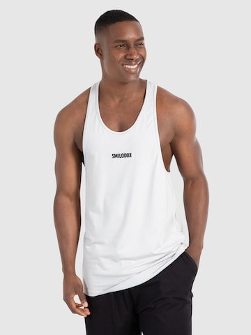 T-Shirt fonctionnel Smilodox en blanc : devant