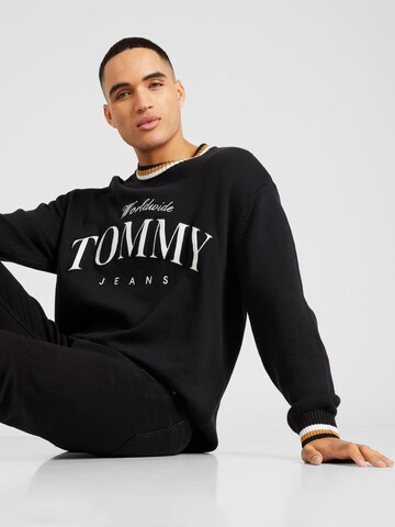 melns Tommy Jeans Džemperis 'VARSITY'