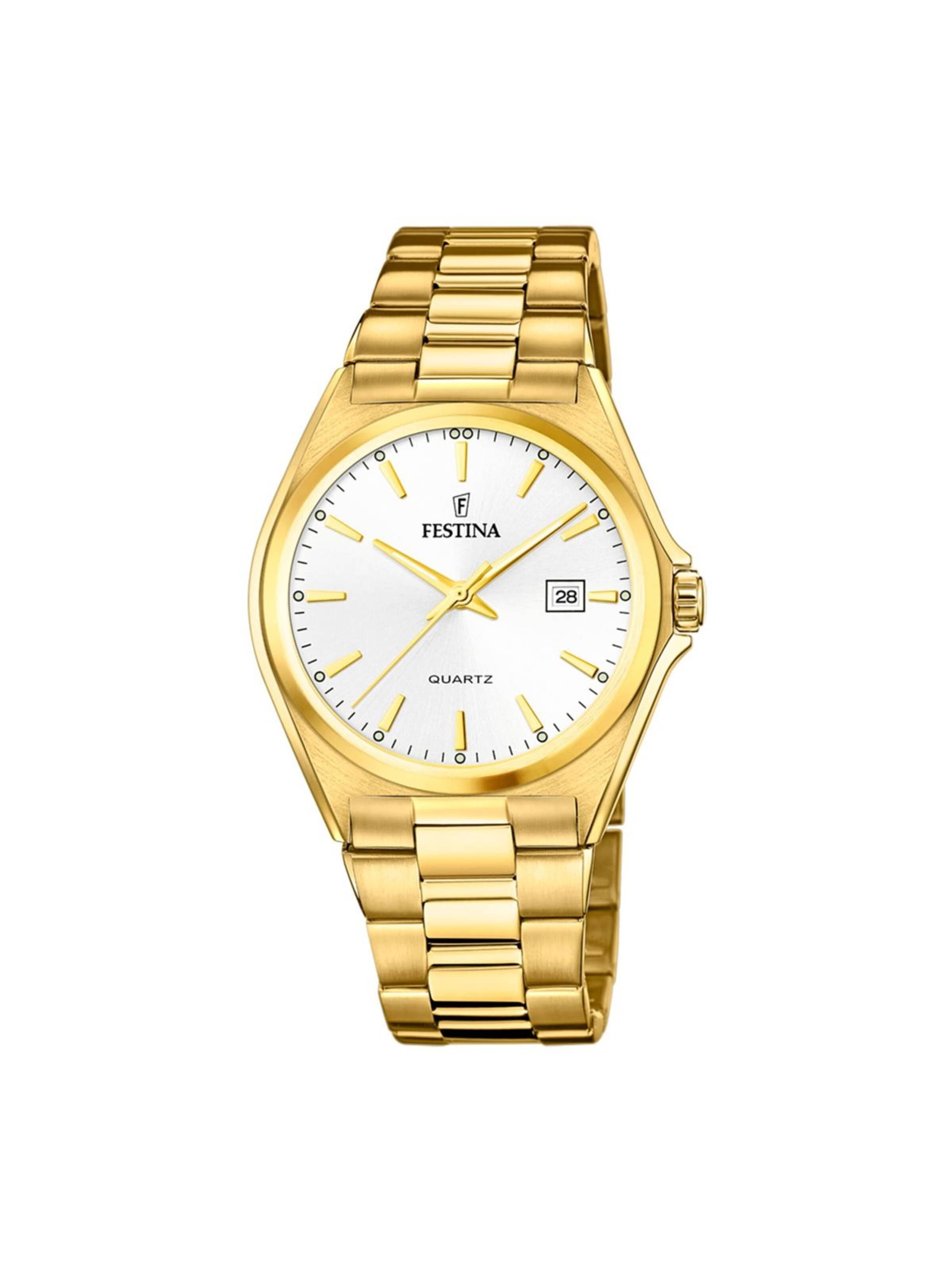 Montre à affichage analogique FESTINA en blanc : devant