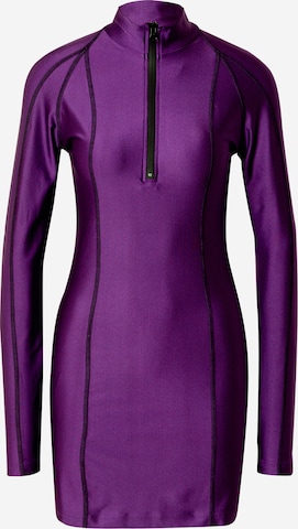 Oval Square Dress in Purple: front