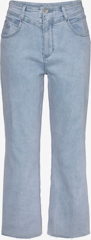 LASCANA Wide leg Jeans in Blauw: voorkant