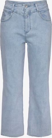 LASCANA Wide Leg Jeans i blå: forside