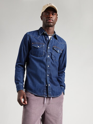 Lee - Ajuste regular Camisa 'Western' en azul: frente