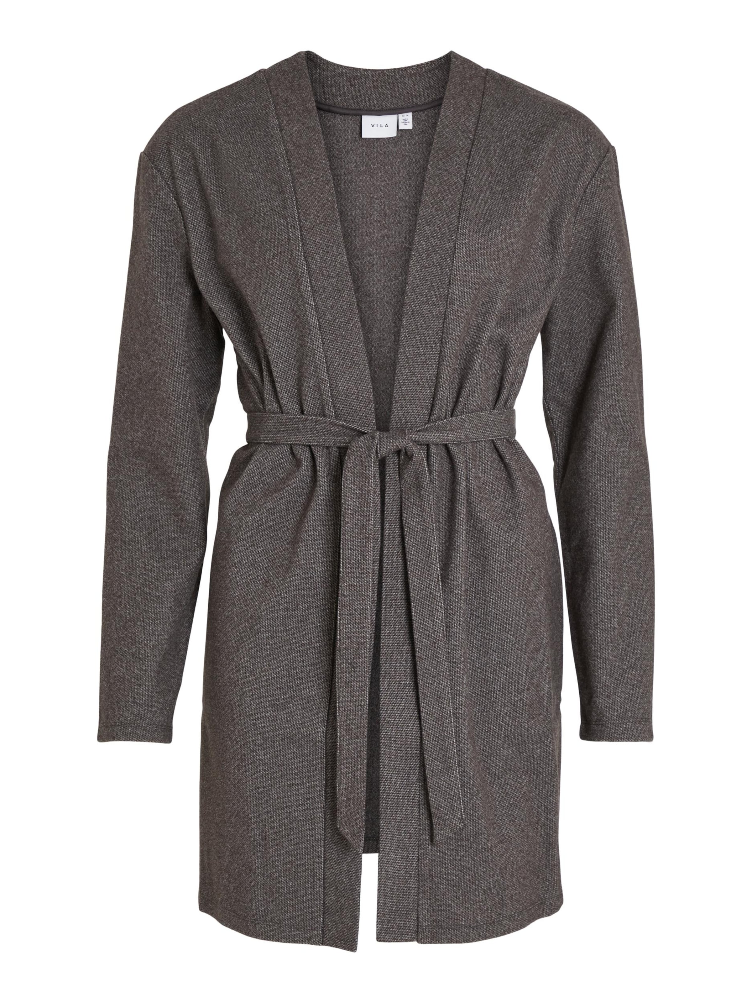 VILA Πλεκτή ζακέτα 'Queni' σε γκρι: μπροστά