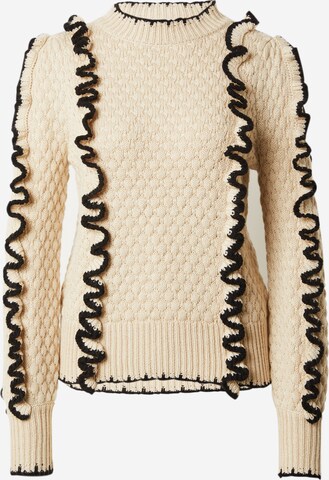OBJECT Sweter 'Yaa' w kolorze beżowy: przód