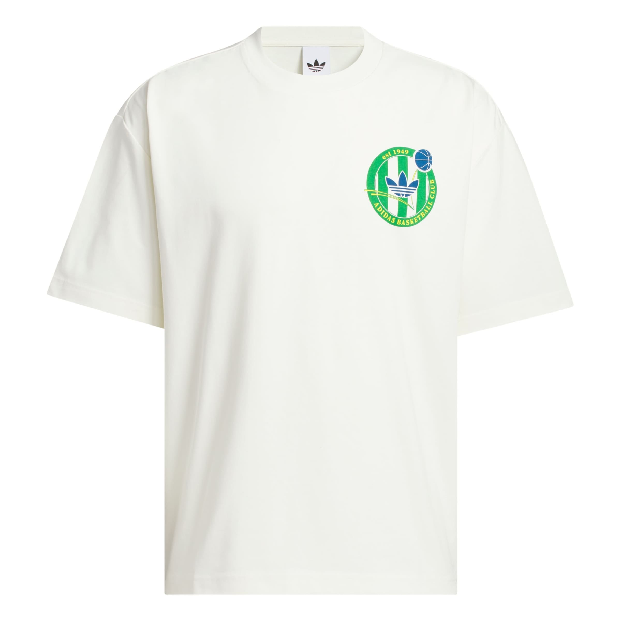 T-Shirt 'Basketball' ADIDAS ORIGINALS en blanc : devant