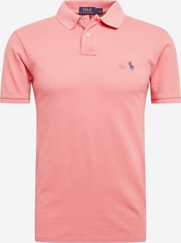 T-Shirt Polo Ralph Lauren en rose : devant