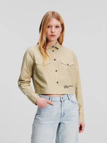 KARL LAGERFELD JEANS Blouse in Bruin: voorkant