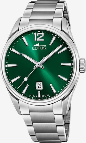 Lotus Analoog horloge in Groen: voorkant