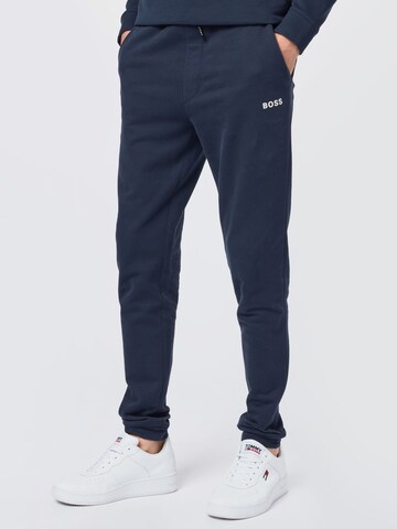 BOSS Orange Tapered Broek 'Skeefast' in Blauw: voorkant