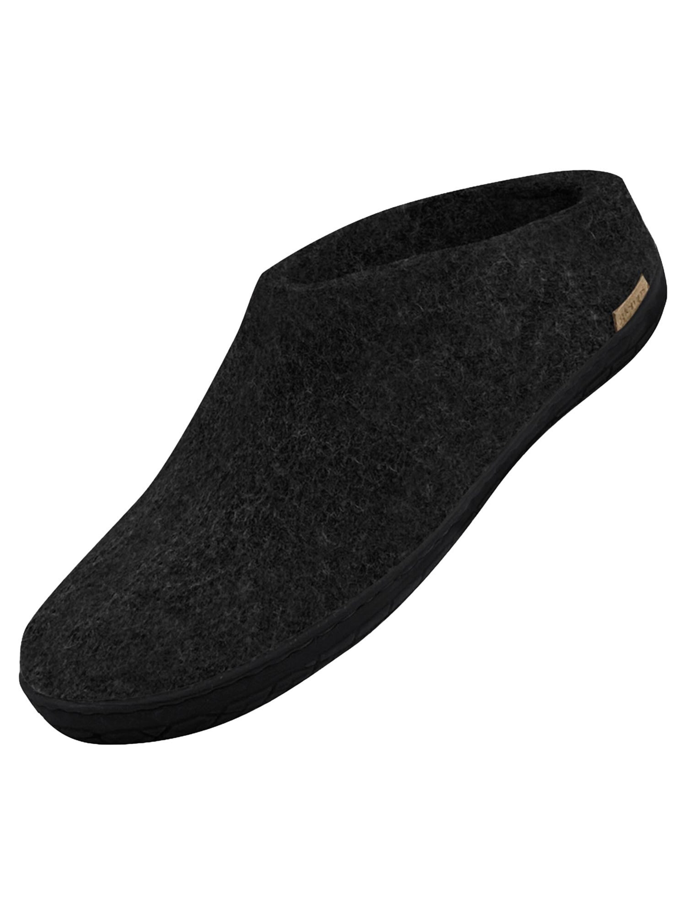 Glerups Slippers 'Black Rubber' in Black