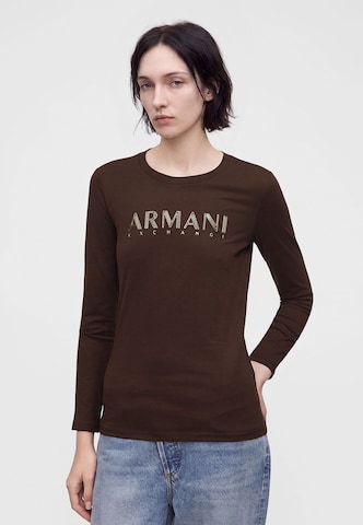ARMANI EXCHANGE Тениска в кафяво