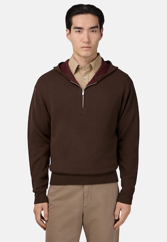 Sweat-shirt Boggi Milano en marron : devant