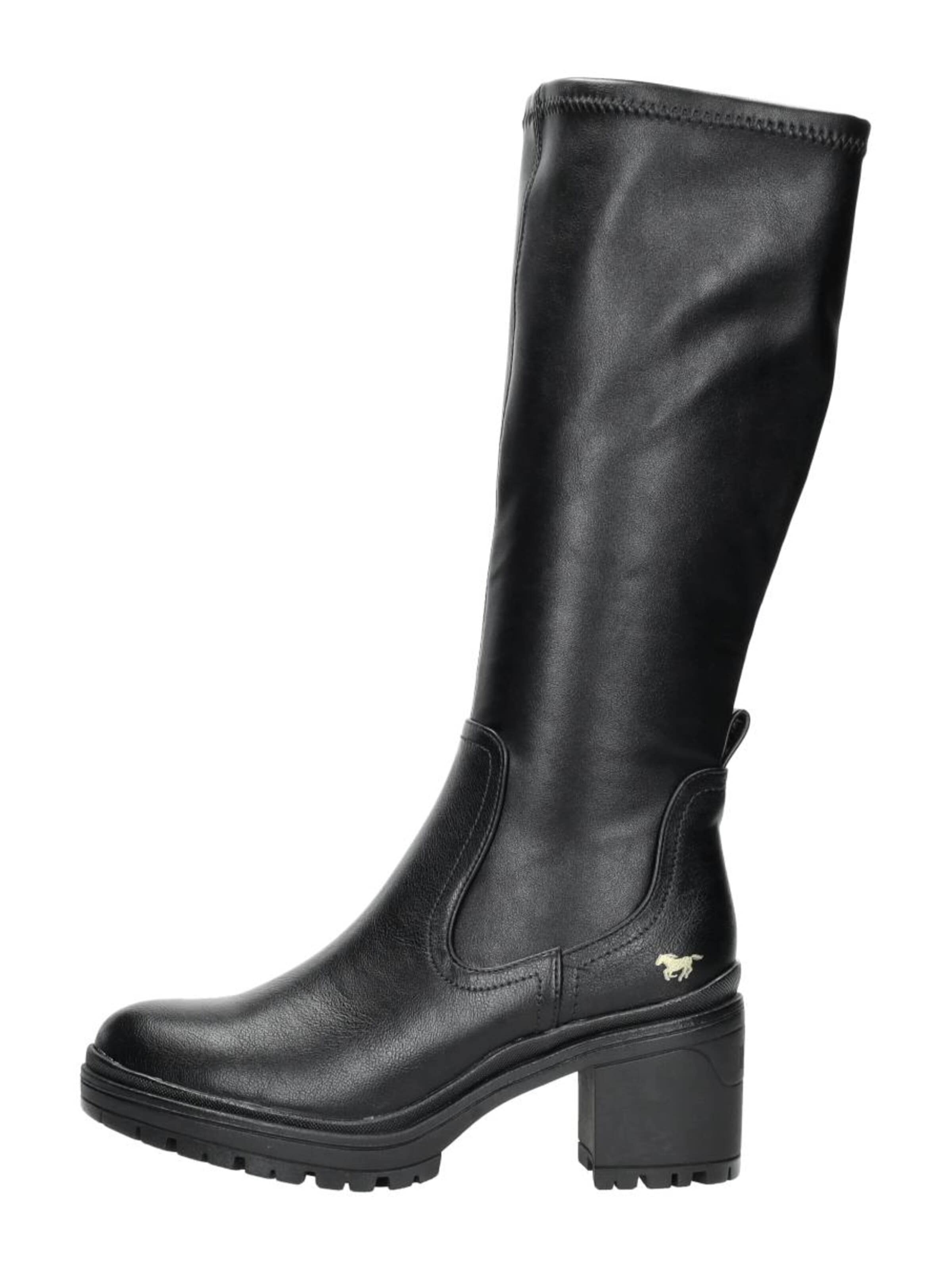 MUSTANG Boots 'Lange Laarzen' in Black: front