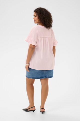 KAFFE CURVE Bluse 'KCValeria' i pink