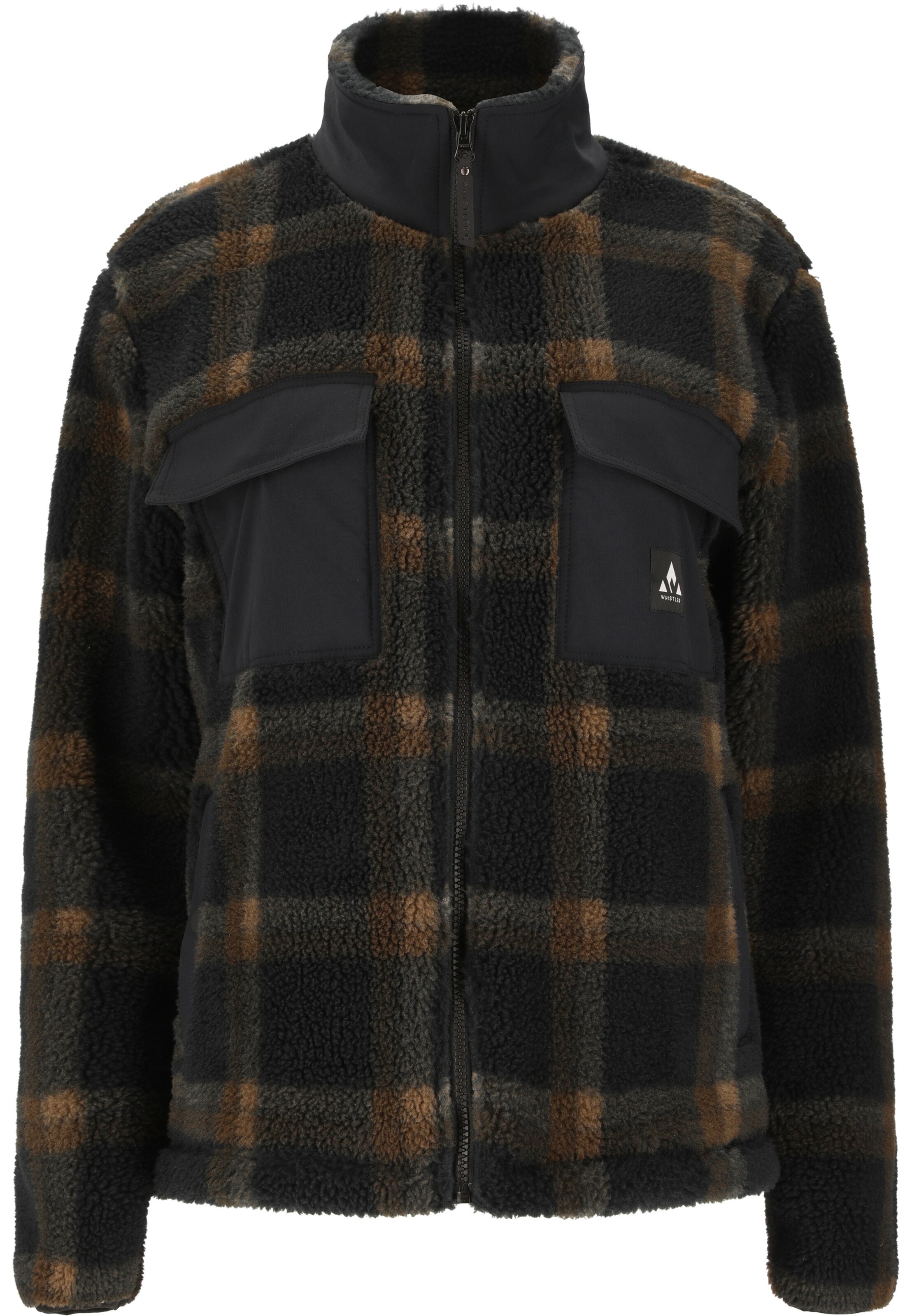 Whistler Fleecejacke 'Carrillo' in XXXL in braun / grün / schwarz, Produktansicht