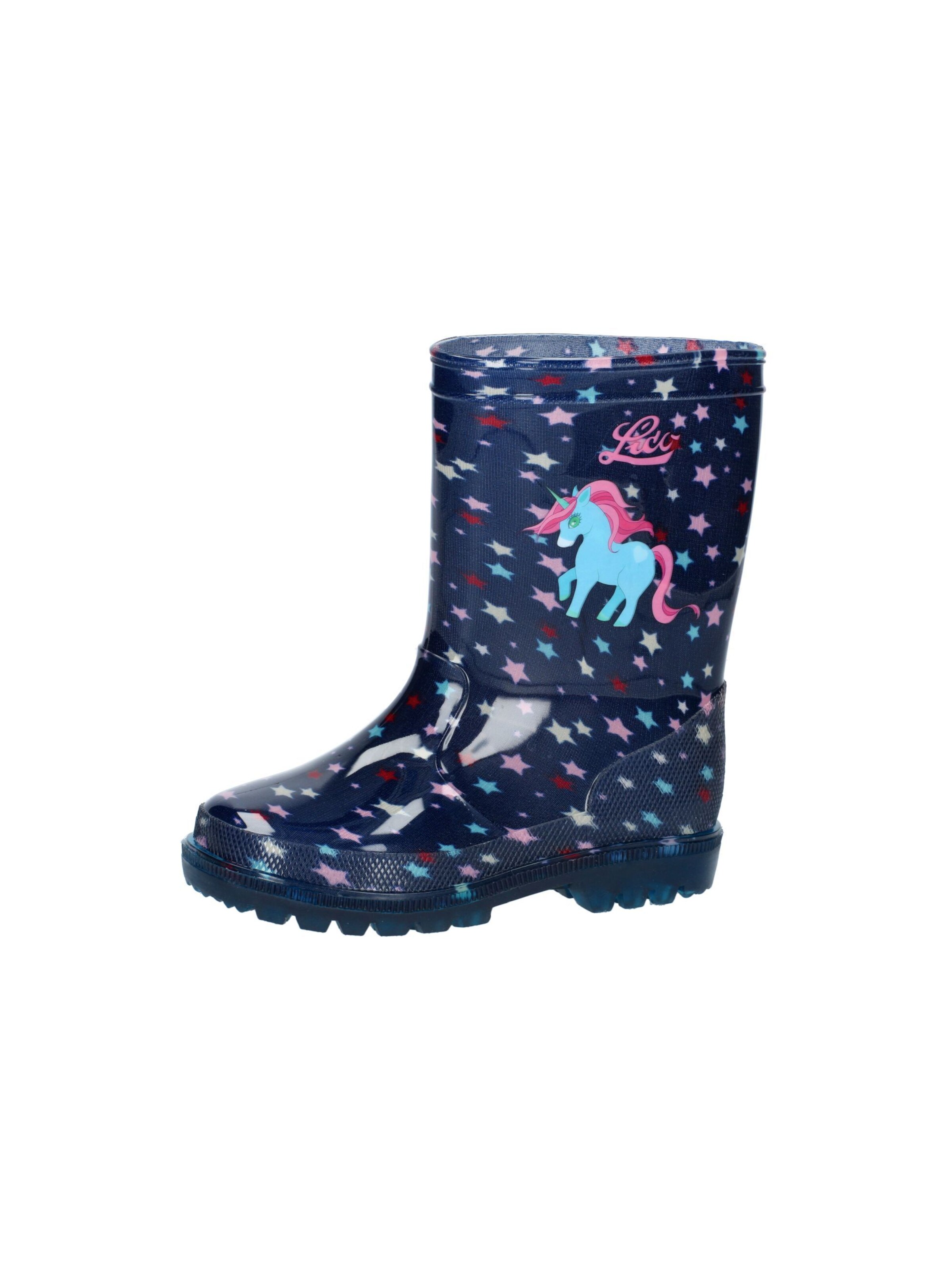 LICO Rubber Boots 'Stormy' in Blue: front