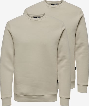 Only & Sons Sweatshirt 'Ceres' in Beige: Vorderseite