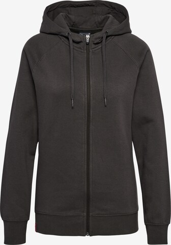 Hummel Zip-Up Hoodie in Black: front