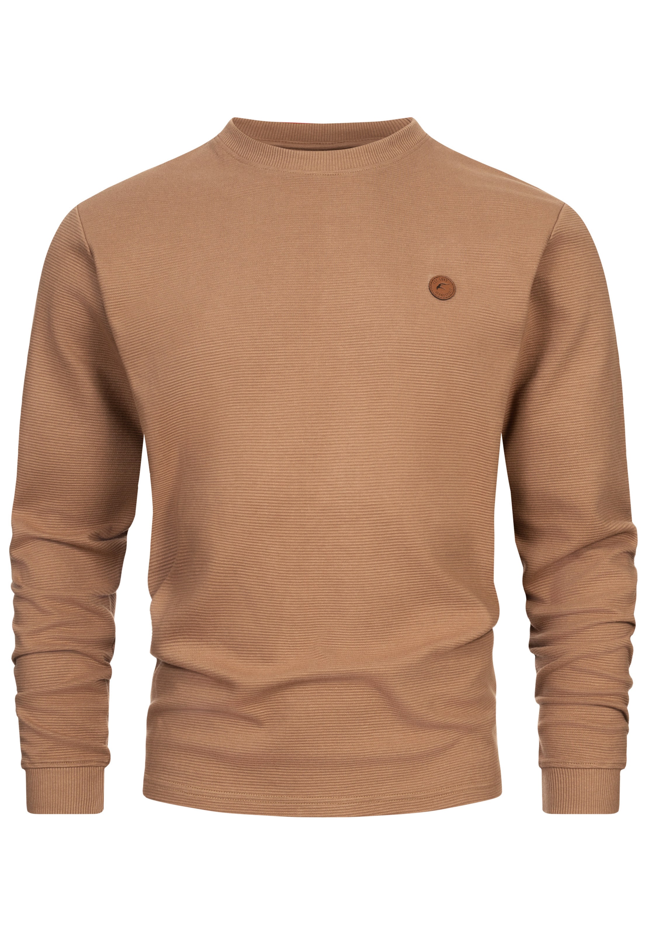 INDICODE JEANS Sweatshirt in Bruin: voorkant