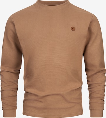 INDICODE JEANS Sweatshirt in Bruin: voorkant