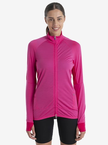 ICEBREAKER Sportsweatjacke 'ZoneKnit' in Pink: predná strana