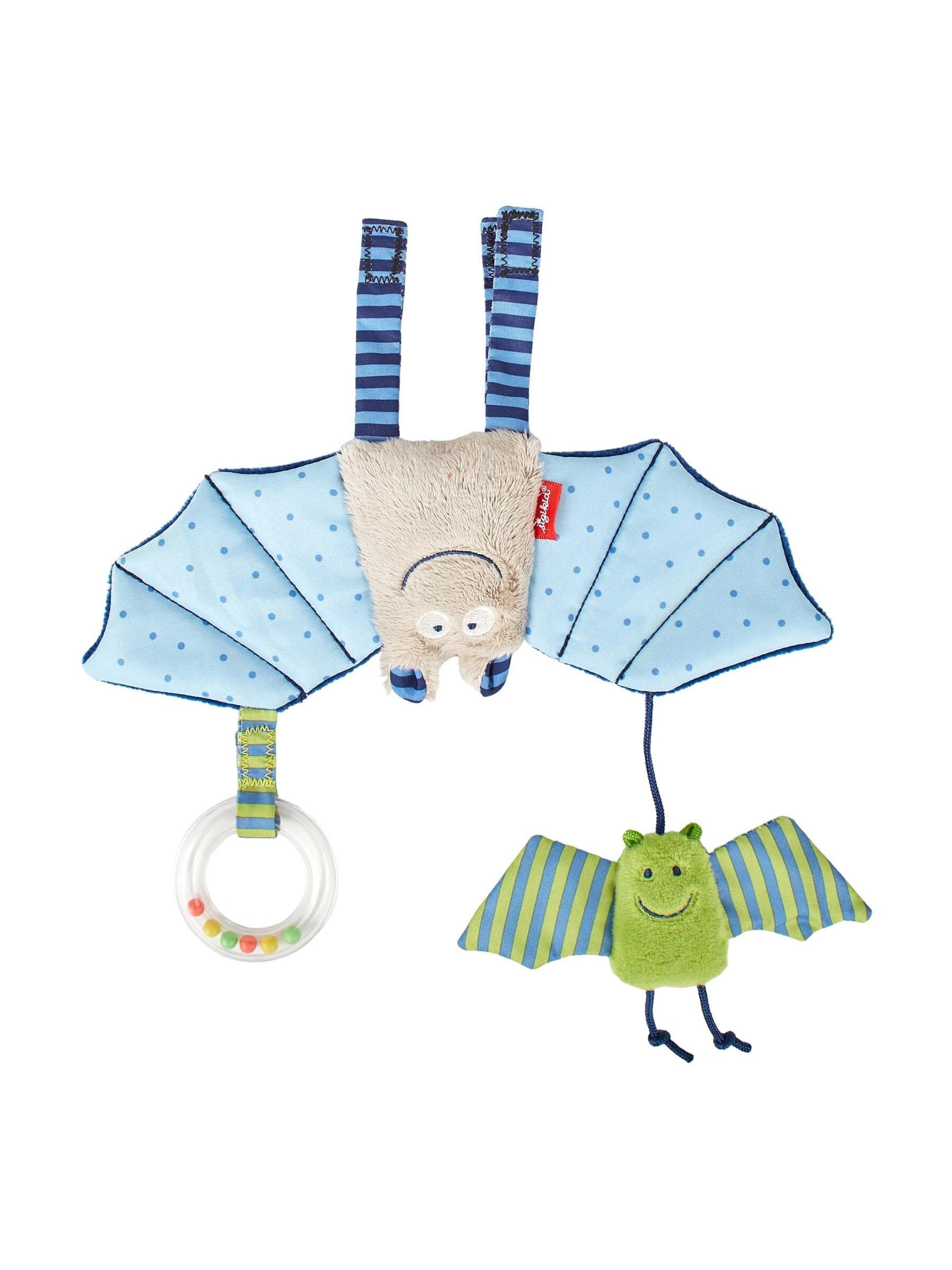 SIGIKID Stuffed animals 'Spielanhänger Fledermaus PlayQ' in Blue: front