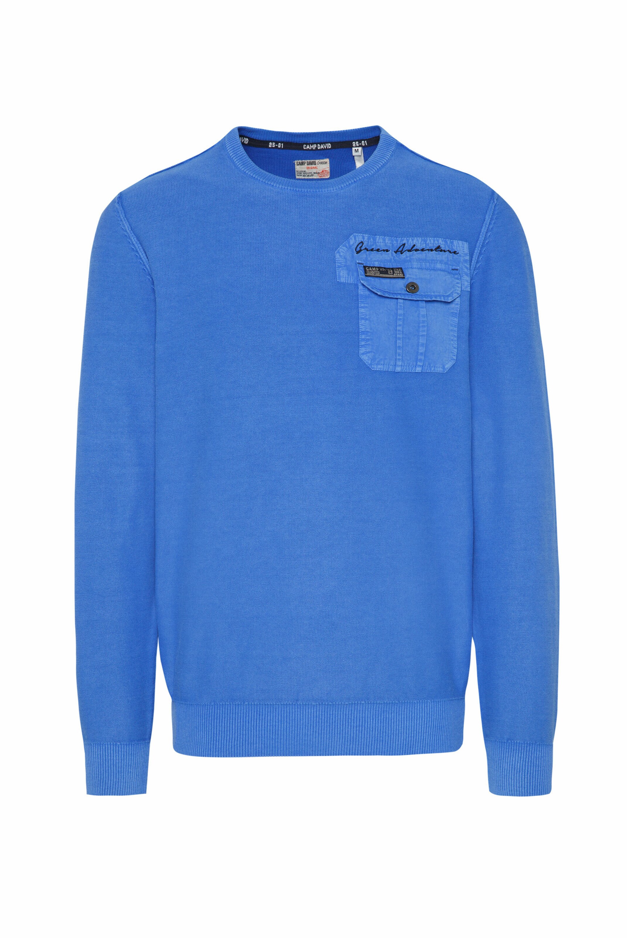 CAMP DAVID Sweater in Sky Blue, Dark 