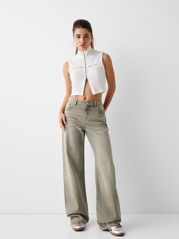 Bershka Wide leg Jeans in Grijs