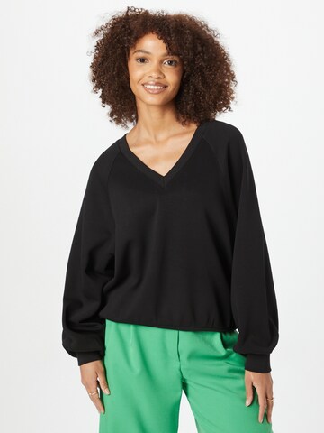 MSCH COPENHAGENSweater majica 'Nelina' - crna boja: prednji dio