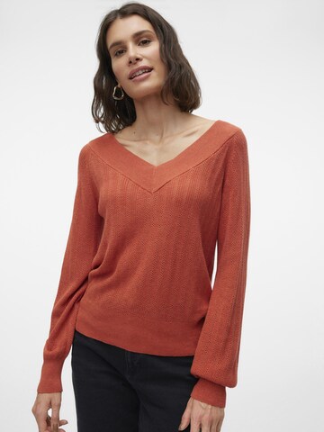 VERO MODA Pullover 'VMNewLexsun' in Rot