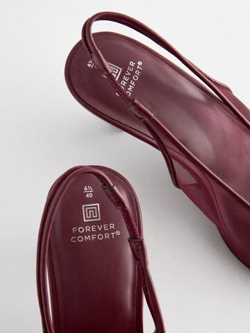 Next Lodičky s otvorenou pätou 'Forever Comfort®' - Červená