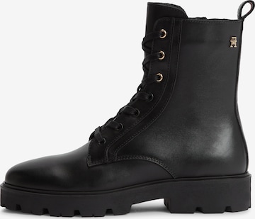 TOMMY HILFIGER Schnürstiefelette in Schwarz: Vorderseite