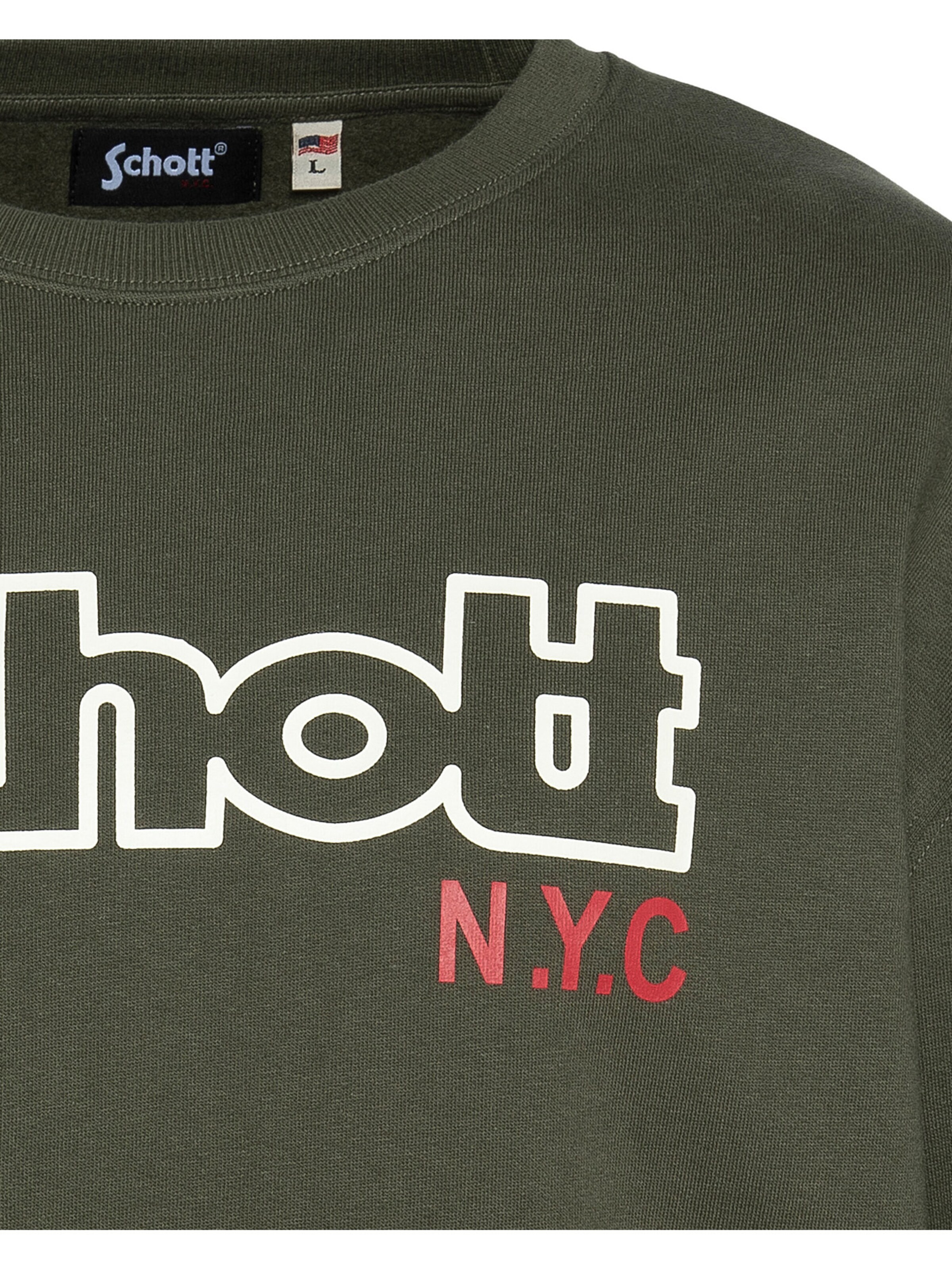 Sweat-shirt Schott NYC en vert